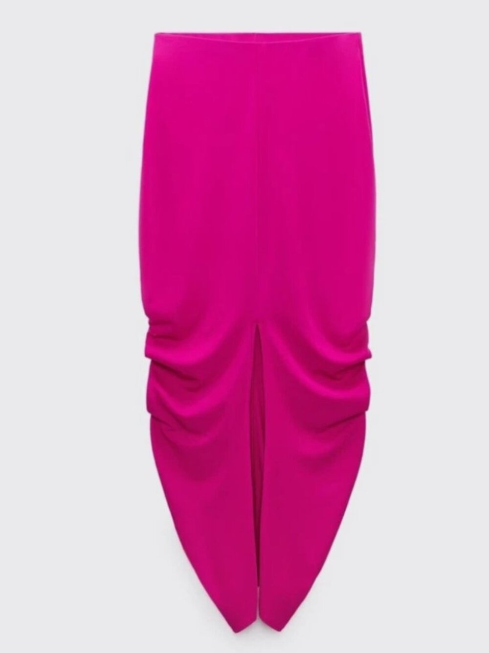 Zara Fuchsia Draped Slit Skirt Size Small